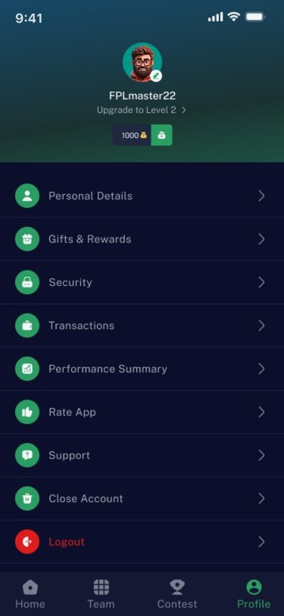 PLFO — User profile